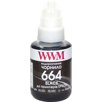 Чернила для Epson L132 WWM 664 Black 140г E664B