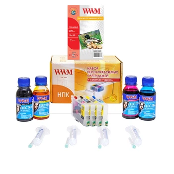 ПЗК Картриджі для Epson Stylus C65PE WWM B/C/M/Y 4х100г RC.T046