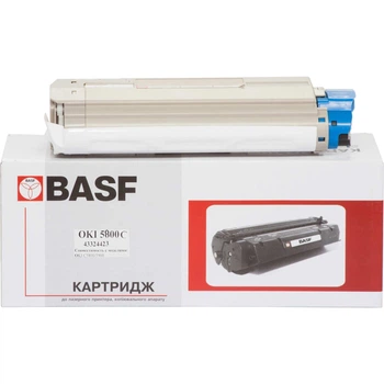 Картридж для OKI C 5900 BASF 43&nbsp;324&nbsp;423 Cyan BASF-KT-C5800C-43324423