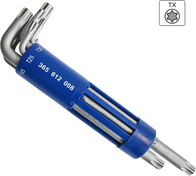 Набор ключей S&R Cr-V с отверстием Torx0 10-50 8 шт (365612008)