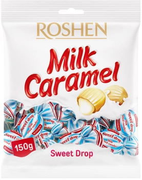 Упаковка карамели Roshen Молочная капля 150 г х 12 шт (4823077623691)