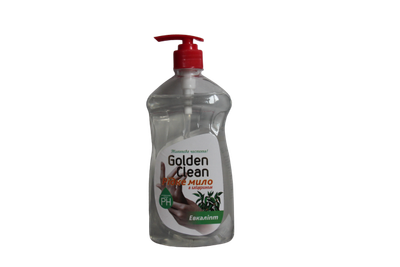 Рідке мило 500 мл евкаліпт c дозатором Golden Clean