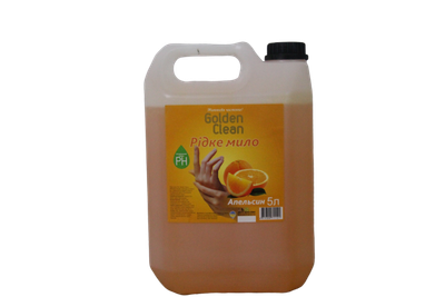 Рідке мило для рук 5 л апельсин Golden Clean каністра