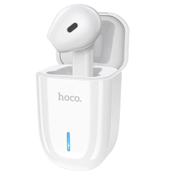 Бездротова блютуз гарнітура із зарядним кейсом Hoco E55 Flicker unilateral wireless headset White