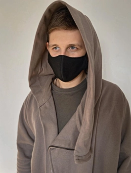 Захисна маска на обличчя багаторазова Mod-Room тканинна Чорна