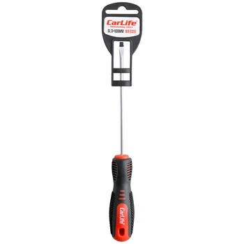 Отвертка Carlife WR6310 шлицевая SL3x100mm, Cr-V 6150
