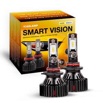 Светодиодные лампы HВ3 для авто Carlamp Smart Vision Led автолампы 8000 Lm 4000 K (SM9005Y)