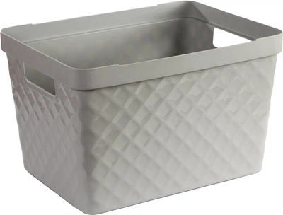 Кошик пластиковий Heidrun Diamond Box 17.5 л Сірий (924_сірий)