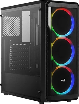 Корпус AEROCOOL SI-5200 RGB BG Black без БП