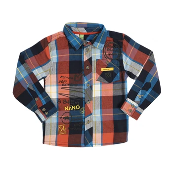 Рубашка NANO F1403-04 темно-синий с красным 118 - 128 см (F1403-04-6x)
