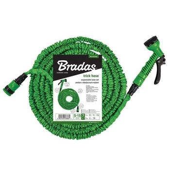 Растягивающийся шланг (комплект) TRICK HOSE 15-45м – зеленый, пакет Bradas