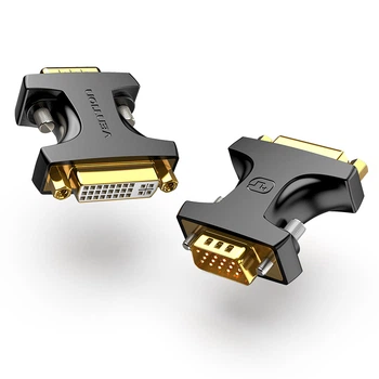 Адаптер Vention VGA - DVI-I (24+5) Двусторонний 1080P Черный (DDDB0)