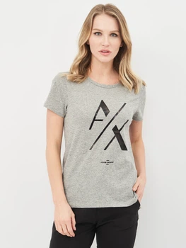 Футболка хлопковая женская Armani Exchange 10521.1 XS Серая