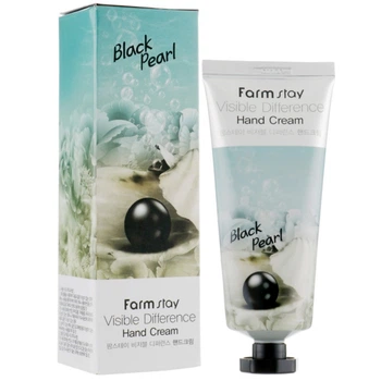 Крем для рук с экстрактом чёрного жемчуга Farmstay Visible Difference Hand Cream Black Pearl 100 мл (8809636280471)