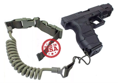 Пистолетный ремень страховочный Kley-Zion Tactical Pistol Lanyard w/ Belt Loop Attachment KZ-PL Койот (Coyote)
