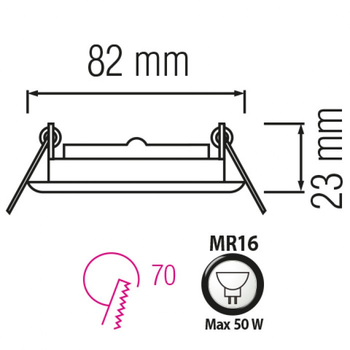 Светильник галогеновый поворотный MR16 GU5.3 220-240V d-82мм Lavanta Horoz Electric черный