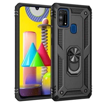 Протиударний чохол з підставкою Deexe Armor Case для Samsung Galaxy M31 (M315) - Black