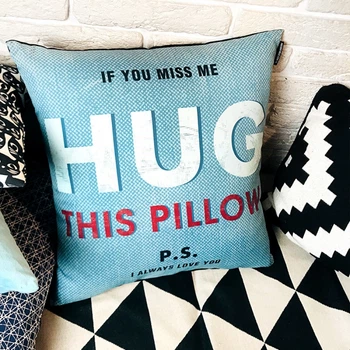 Подушка Memos If you miss me hug this pillow 40х40см