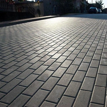 Тротуарная плитка Эко Кирпич 25 мм, серый, 1 кв.м