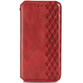 Шкіряний чохол-книжка GETMAN Cubic для Samsung Galaxy A52 4G / A52 5G / A52s Червоний