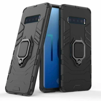 Чохол Iron Ring для Samsung Galaxy S10 / G973 бампер протиударний з підставкою Black