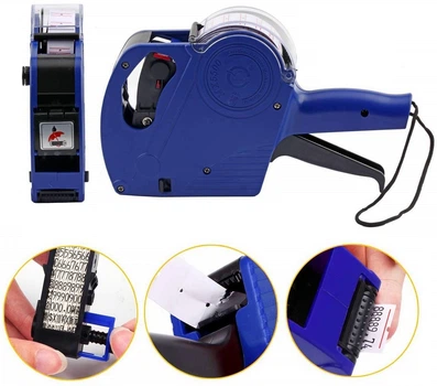 Этикет пистолет для ценников маркировочный принтер однострочный с ценниками 5000 шт (9425471-Т) Синий