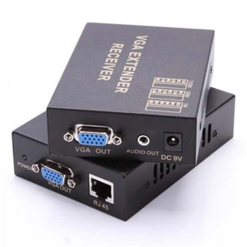 Активный удлинитель VGA 100m по витой паре через RJ-45