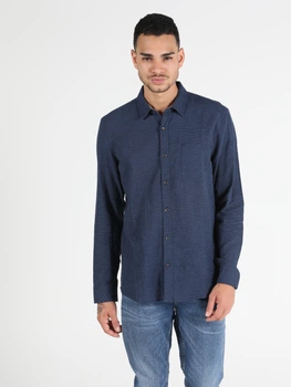 Рубашка хлопковая мужская Colin's CL1049390NAV S Navy