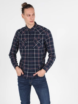 Сорочка бавовняна чоловіча Colin's CL1049816INV S Indigo