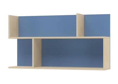 Полка KidsBunkBed П09 терра голубая дуб молочный 530х 1200х 270 мм