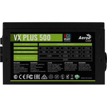 Блок питания Aerocool VX Plus 500 RGB 500W