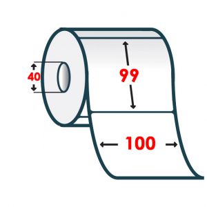 Этикетка PRINTSCAN 100/99мм термотоп 500 этикеток прямоугольная 1 рулон белая (10434)