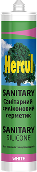 Герметик силіконовий санітарний HERCUL Білий 280мл