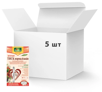 Упаковка Фіточай у пакетиках Доктор Фіто Тиск нормалізація 20 х 5 шт. (4820167091248)