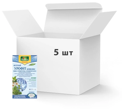 Упаковка Фіточай у пакетиках Доктор Фіто Урофіт комплекс 20 х 5 шт. (4820167091170)