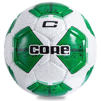 М'яч футбольний ламінований Core Pro Liga №5 COMPETITION PLUS 005 White-Green