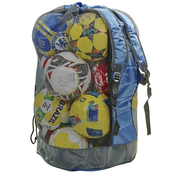 Сумка-рюкзак на 20 м'ячів SP- (поліестер, р-р 50x45x85см, синій) (C-4894)