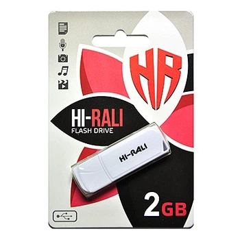 Флеш-накопичувач USB 2GB Hi-Rali Taga Series White (HI-2GBTAGWH)
