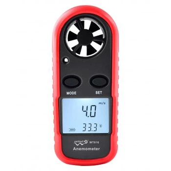 Анемометр Wintact цифровой 0,1-30м/с, -10-45°C для вентиляции и помещений