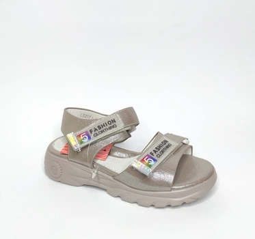 Босоножки для девочек Lilin shoes бежевые 30р. (19,5 см.)