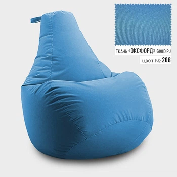 Крісло мішок груша Coolki Оксфорд 600ДПУ XL 105x85 блакитний