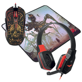 Комплект проводной Defender Nemesida MHP-128 Black/Red (52128)