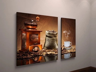 Модульная фото картина VITRINA для кухни кофе кофейные зерна 100x60 см (100090-2)