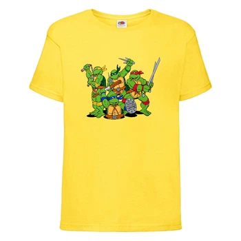 Футболка детская Черепашки Ниндзя 009 (Ninja Turtles) желтая (NTS yel 009) 128 см