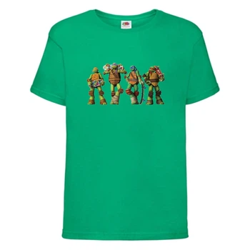 Футболка детская Черепашки Ниндзя 007 (Ninja Turtles) зеленая (NTS grn 007) 116 см