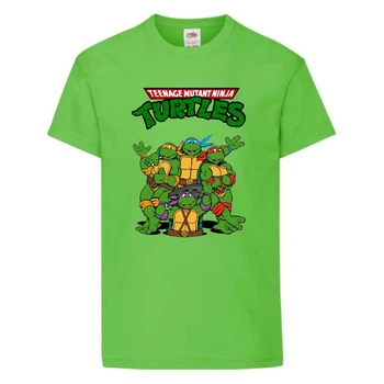 Футболка детская Черепашки Ниндзя 0019 (Ninja Turtles) светлозеленая (NTS lgrn 0019) 104 см