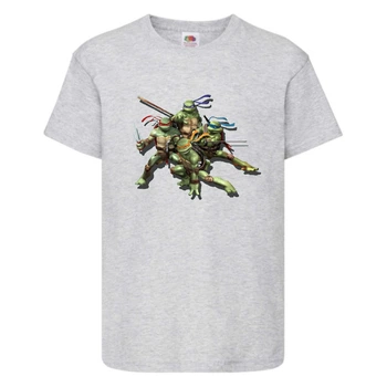 Футболка детская Черепашки Ниндзя 008 (Ninja Turtles) серая (NTS gry 008) 164 см