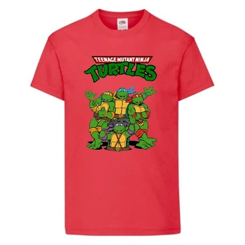 Футболка детская Черепашки Ниндзя 0019 (Ninja Turtles) красная (NTS rd 0019) 104 см