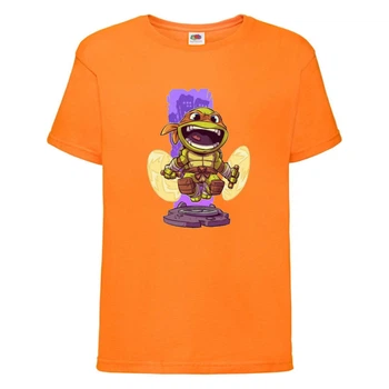 Футболка детская Черепашки Ниндзя 0015 (Ninja Turtles) оранжевая (NTS orn 0015) 140 см