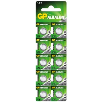Батарейка щелочная GP A76/LR44/AG13/V13GA (A76F-2C10), 1.5V, блистер 10шт